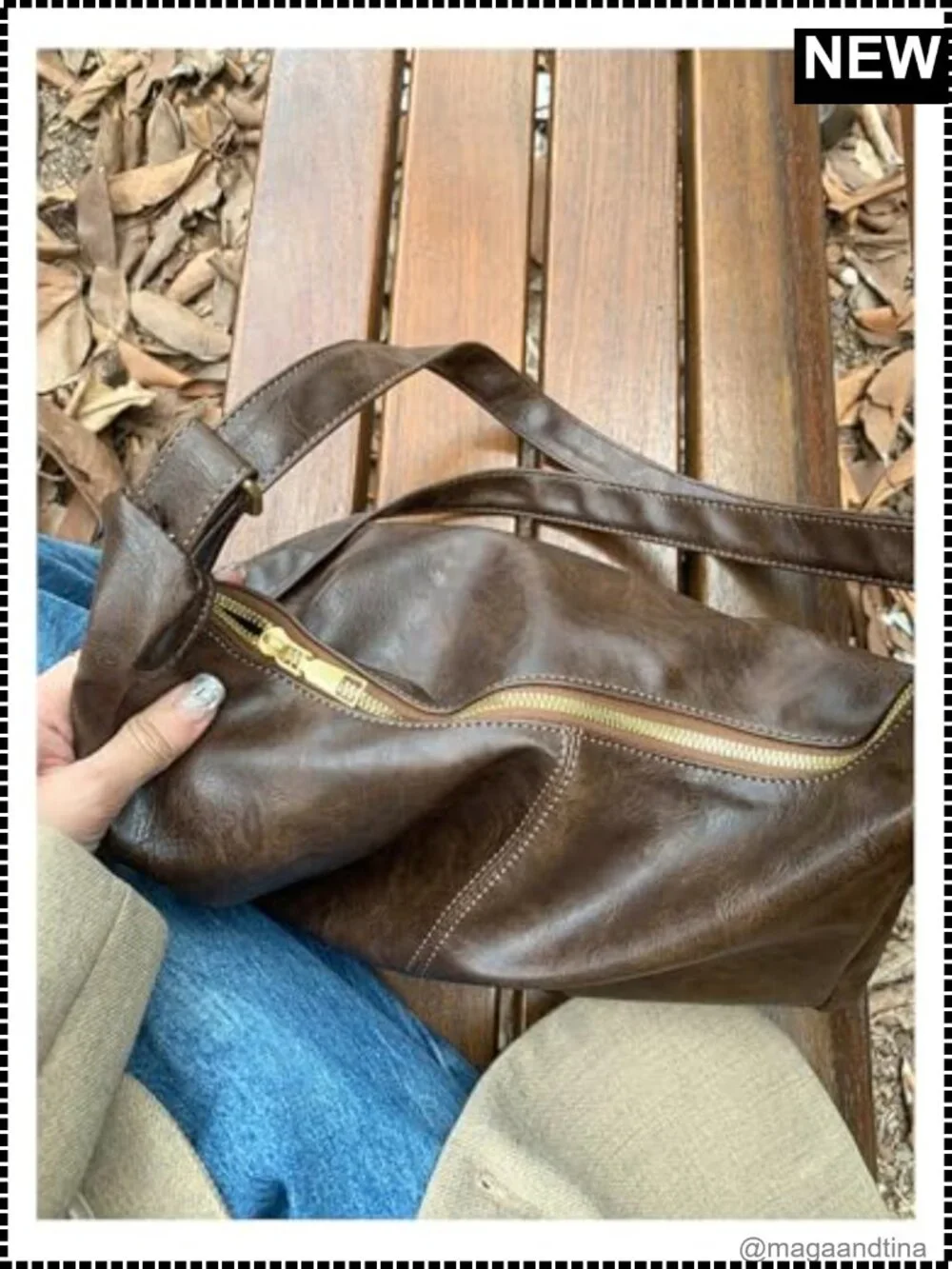 Soft PU Leather Slouchy Hobo Crossbody Bag
